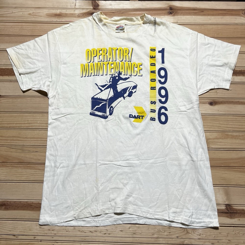 Vintage 1996 Operation Dart Bus Tour Rodeo Shirt Size XL