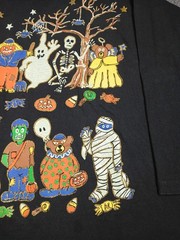 Vintage 80s 90s Halloween Squad Long Sleeve Mens T Shirt Size XL Rare Mummy