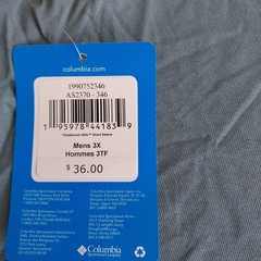 Columbia Men’s Thistletown Hills Omni Wick Short Sleeve T-Shirt Size 3x