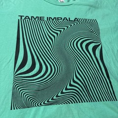 2015 Tame Impala Currents Tour Tee Green Trippy Band T-Shirt Size XL 2010s