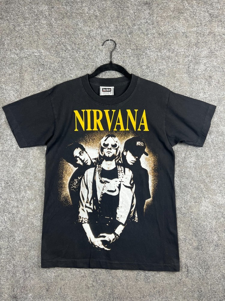 Nirvana Band T-Shirt Black Graphic Tee The Roxx Power 100% Cotton Size M