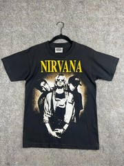 Nirvana Band T-Shirt Black Graphic Tee The Roxx Power 100% Cotton Size M