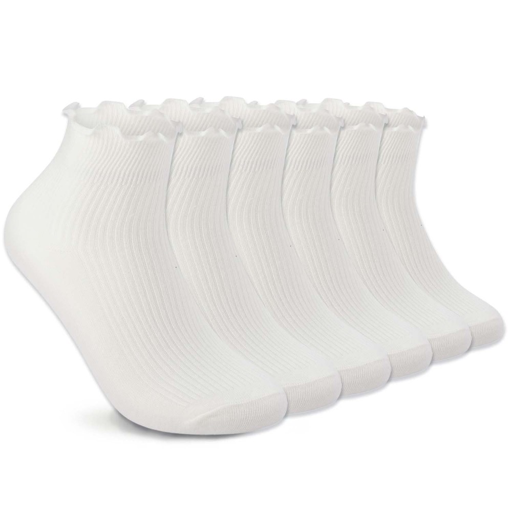 Women’s Ruffled Ankle Socks – Super Soft Breathable Frilly Socks for Mary Jan…