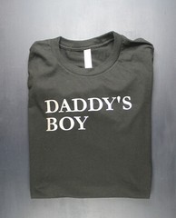 H.E.Arts DADDY’S BOY custom print men BLACK super soft triblend T-shirt size M L