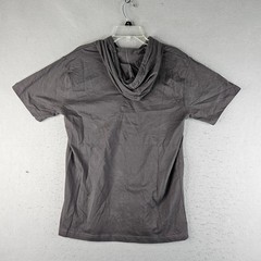 American G Style Hooded T Shirt Mens Medium Gray Studded Rocker Applique