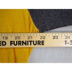 Old Navy Mens XL Soft-Washed Raglan Baseball Tee Mustard Yellow Charcoal Grey