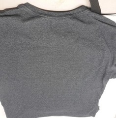 On The Byas Mens Longer Length TShirt Crew Gray Textured Short Sleeve L Tall