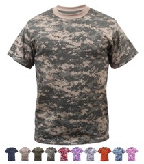 Digital Camo Tactical T-Shirt Camouflage Military Tee Short Sleeve Digital Army