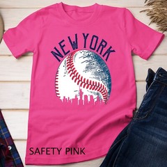 Vintage Downtown New York City Skyline Baseball Lover Gift Unisex T-shirt
