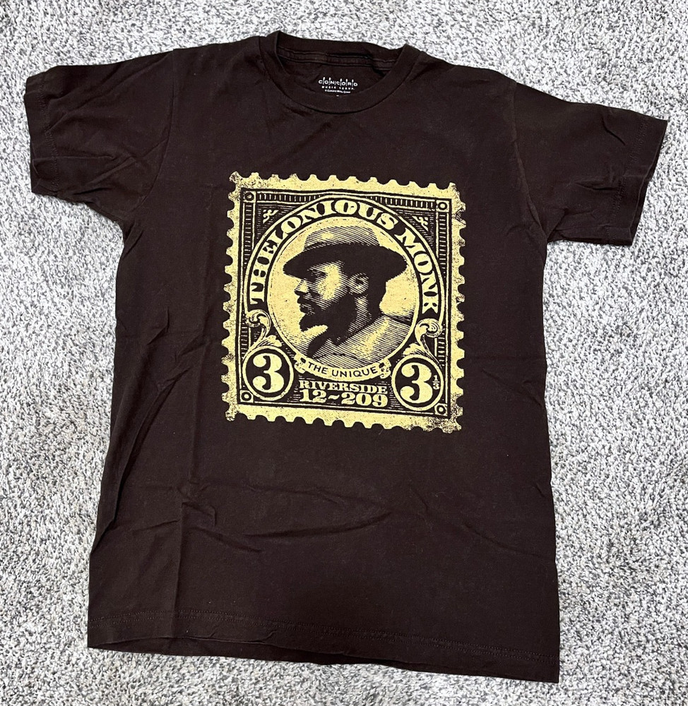 The Unique Thelonious Monk Jazz Graphic T-Shirt Size S classic, beautiful