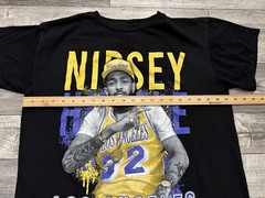 Nipsey Hussle Shirt Mens Size XL Black Los Angeles Lakers Crenshaw Hip Hop Rap