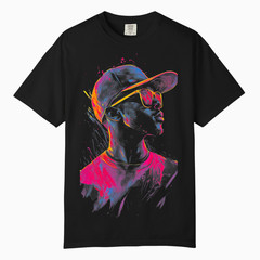 Neon Hip Hop Graphic T-Shirt, Comfort Colors T Shirt, Unisex Streetwear Tee