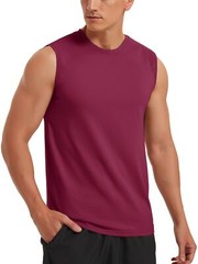 Men’s Sleeveless Muscle Tee Cotton Tank Tops Gym Fitness Casual Swim Sport Shirt