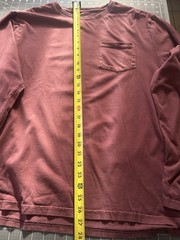 Lucky Brand Men’s T-Shirt Size L Color Burgundy 100% Cotton Long Sleeve Pullover