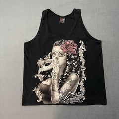 Pro Tag Tank Top Mens XL Black Cotton Graphic Free Shipping USA Made #107