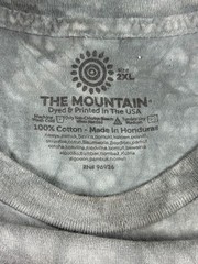 The Mountain Wolf Snow Forest Graphic Tee 2XL Gray Tie Dye Animal Nature Shirt