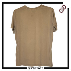 Parasuco Men’s Crewneck Short Sleeve Cotton Logo Pullover T-Shirt Tan Large