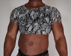 ANIMAL PRINT CROPPED SHIRT SIZE M/L