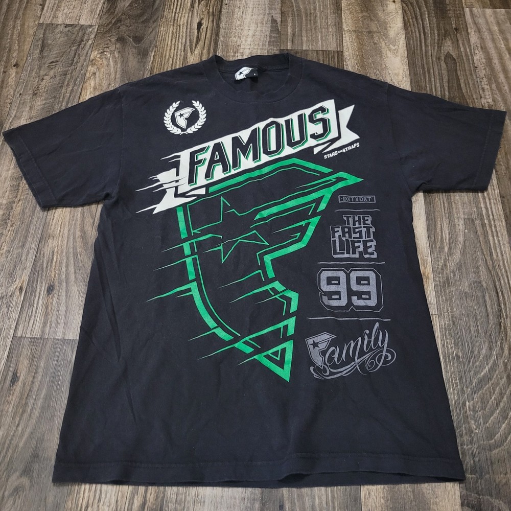 Famous Stars And Straps Family 99 T Shirt Men’s Large Black Tee Y2k