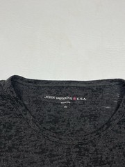 John Varvatos T-Shirt Mens XL Charcoal Burnout Pocket Short Sleeve Tee