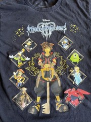 Disney Kingdom Hearts III Graphic Unisex T-Shirt Medium Med Square Enix Faded