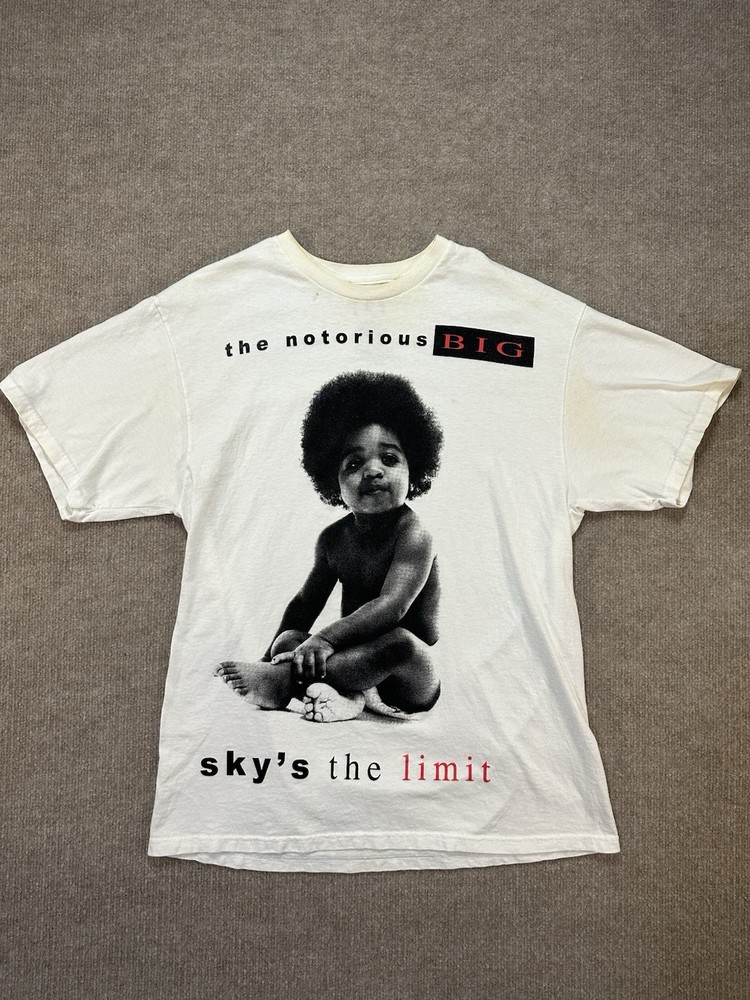 Vintage Brooklyn Mint T-Shirt Mens Large White Notorious B.I.G. Sky’s The Limit