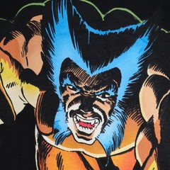 Vtg 2001 Graphitti Wolverine Shirt Sz L Marvel Comics Hanes Heavyweight X-MEN