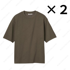 [2PCS SAME COLOR] UNIQLO U AIRism Cotton Oversized T-Shirt Half-Sleeve Japan NWT