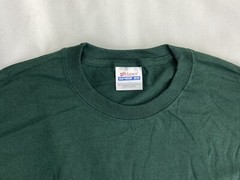 Hanes Heavyweight 50/50 Blank T Shirt NOS Dark Green Size Large Vintage