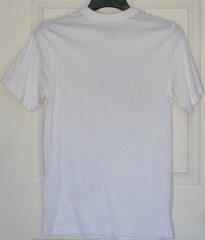 Nike Air Graphic Tee Shirt White Black Orange Size Small 100% Cotton ShortSleeve