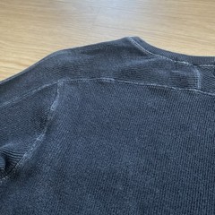 Double RL RRL Ralph Lauren Waffle Knit Long Sleeve Shirt Tee Size Med Dark Gray