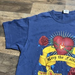 Vintage D Nero Keep The Faith Cross Roses T Shirt Mens Size L Large
