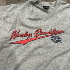 Vtg Harley Davidson Great American Freedom Machine St. Maarten N.A (L) Gray