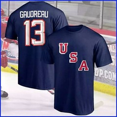 Johnny Gaudreau #13 USA 2025 4 Nations Face-Off Player Name & Number T-Shirt