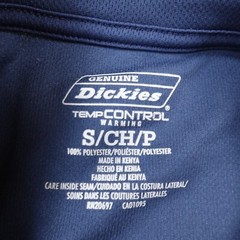 Dickies Shirt Mens Small Blue Temp Control Long Sleeve Performance Outdoor Work