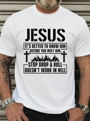 Men’s Jesus It’s Better To Know Him Funny Christian Graphic T-Shirt Tee