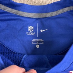 Nike NFL On Field New York Giants Blue Long Sleeve Performance Shirt Mens XL