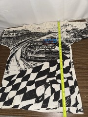 Vintage NASCAR Winston Cup 1991 Michigan Black & White All Over Print T-Shirt
