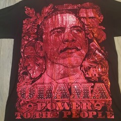 President Barack OBAMA Power To The People red foil studded Shirt