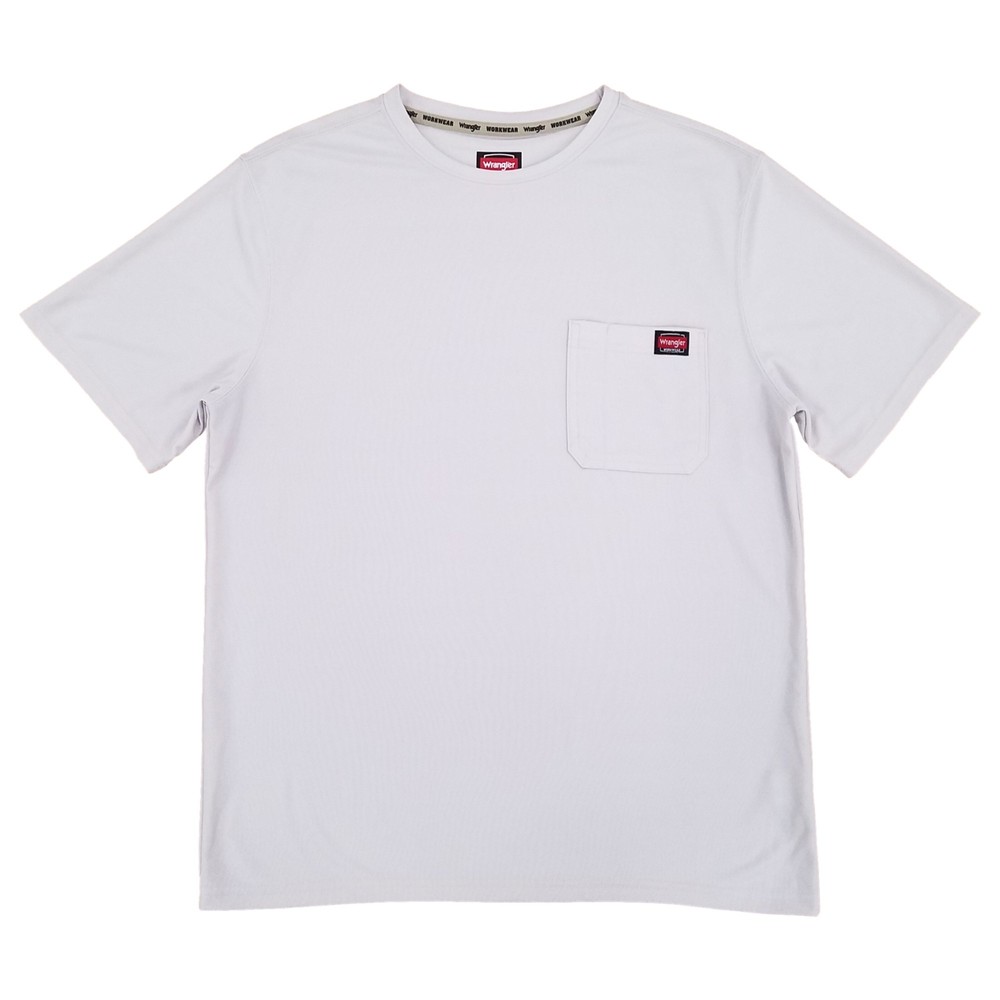 Wrangler Workwear Mens Lunar Rock Gray Short Sleeve Performance Pocket Tee