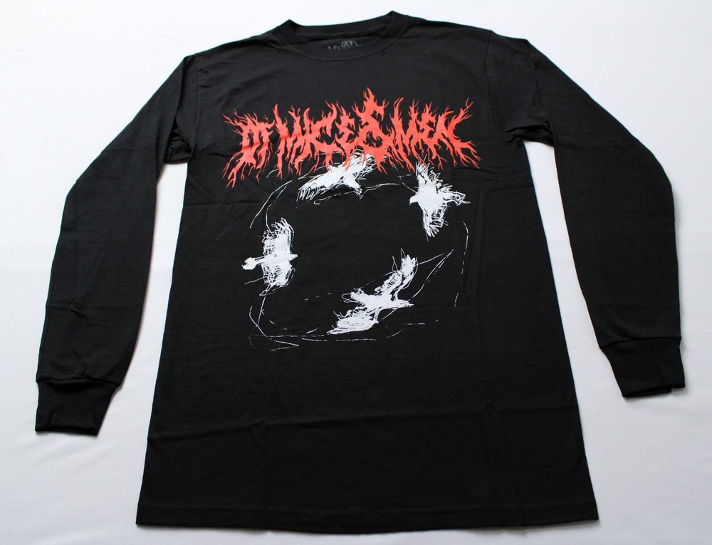 Of Mice & Men Men’s Obsolete Long Sleeve Graphic T-Shirt AP2 Black/Red Small