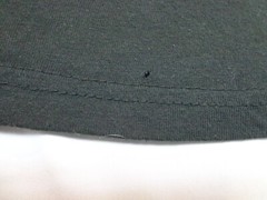 Eddie Bauer Mens Solid Black T Shirt Size Large FITS TIGHT FLAWS