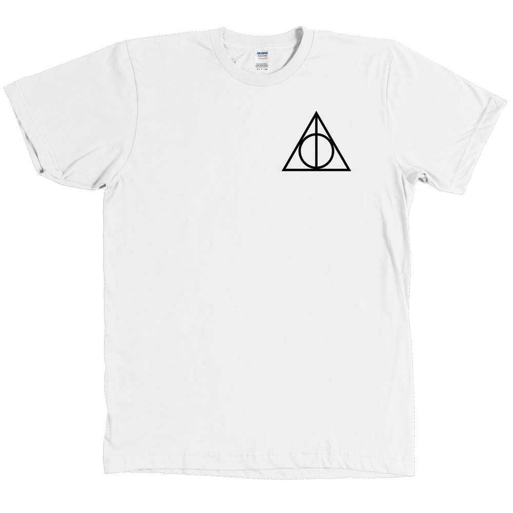 Sign of the Deathly Hallows Triangle T Shirt Harry Potter Magic Wizard Tee NEW
