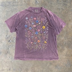 Wildflowers Vintage Style Comfort Colors Tshirt, Retro Floral Print Shirt