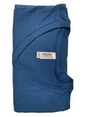 American Apparel Sustainable Collection Unisex V-neck T-shirt 100% cotton BLUE L