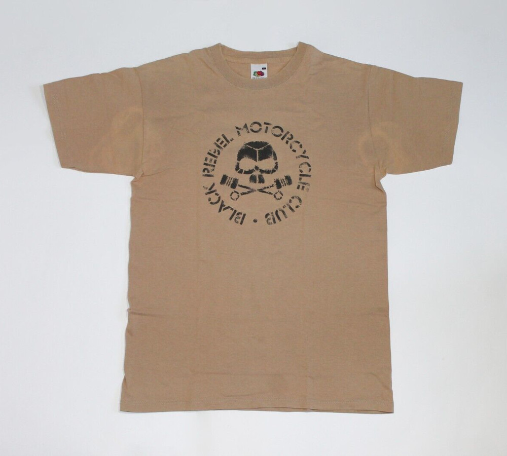 Y2K Black Rebel Motorcycle Club Shirt Garage Rock Band Beige Men’s Tee Small