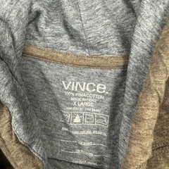Vince Shirt Men Extra Large Brown Heather Pullover Hoodie Drawstring Pima XL