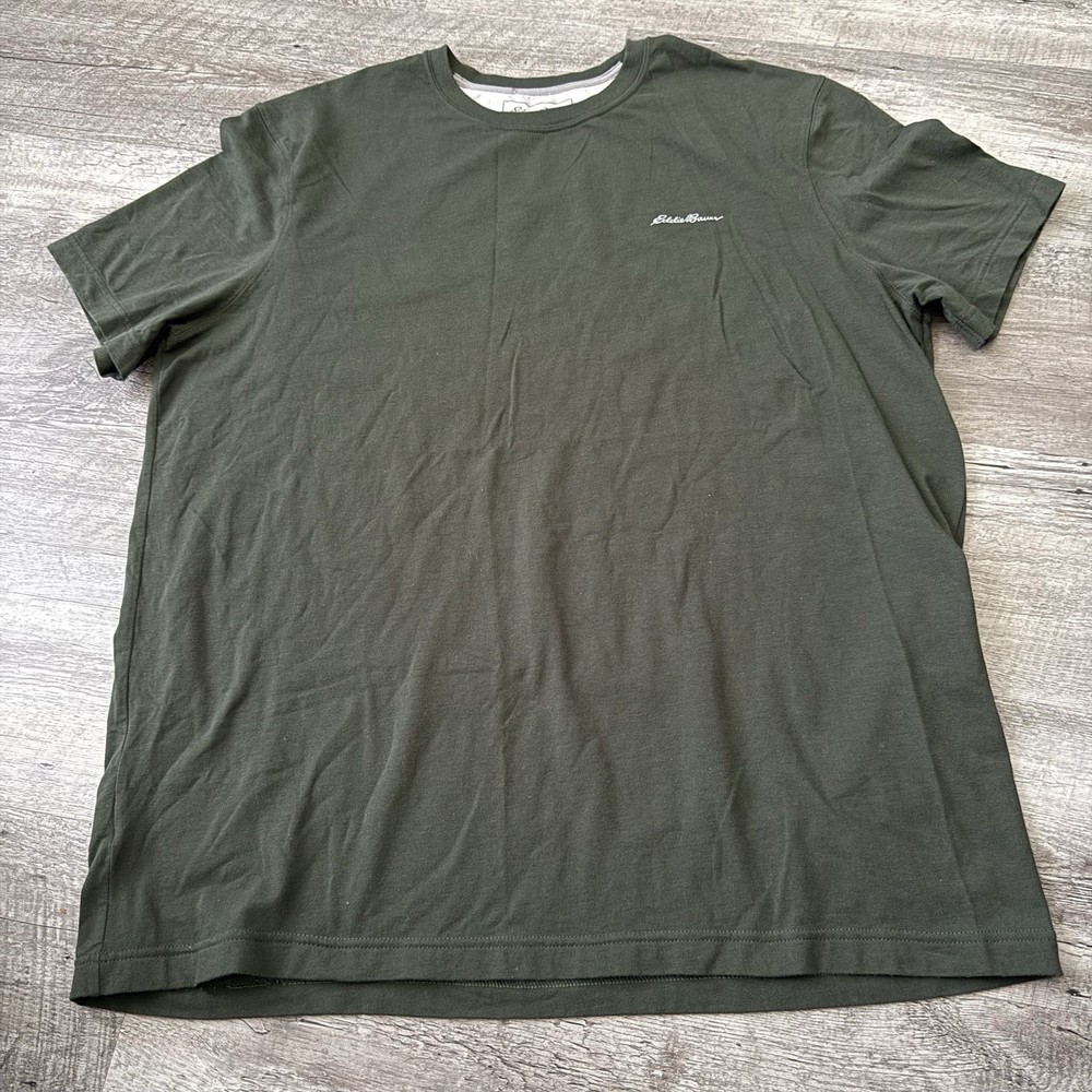 Eddie Bauer TRAVEX T-Shirt Mens XL Free Dry ACTIVE Green Short Sleeve Crew Neck