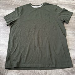 Eddie Bauer TRAVEX T-Shirt Mens XL Free Dry ACTIVE Green Short Sleeve Crew Neck