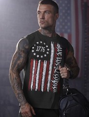 Mens 4th of July Shirts Muscle Tank Top 1776 Sleeveless Graphic Gym Workout U…